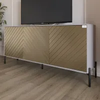 Тумба Lion Амарант 168x40x76.5 см Кашемір/Перламутровий металік (LION-043038)