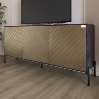 Тумба Lion Амарант 168x40x76.5 см Бетон темний/Перламутровий металік (LION-043046) Тумба Lion Амарант 168x40x76.5 см Бетон темний/Перламутровий металік (LION-043046)