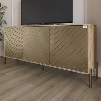Тумба Lion Амарант 168x40x76.5 см Дуб Аппалачи/Перламутровый металлик (LION-043049) Тумба Lion Амарант 168x40x76.5 см Дуб Аппалачи/Перламутровый металлик (LION-043049)