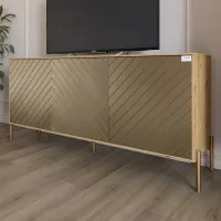 Тумба Lion Амарант 168x40x76.5 см Дуб Артізан/Перламутровий металік (LION-043050)