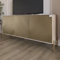 Тумба Lion Амарант 168x40x76.5 см Дуб Сонома/Перламутровый металлик (LION-043052)