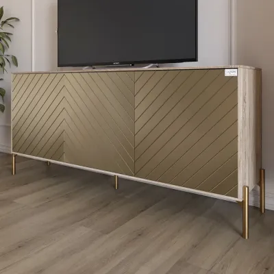 Тумба Lion Амарант 168x40x76.5 см Дуб Сонома/Перламутровый металлик (LION-043052)