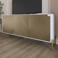 Тумба Lion Амарант 168x40x76.5 см Нимфея Альба/Перламутровый металлик (LION-043062)