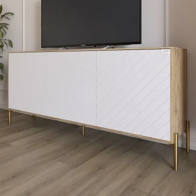 Тумба Lion Амарант 168x40x76.5 см Дуб Аппалачі/Білий (LION-043064)