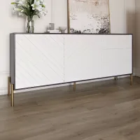 Тумба Lion Амарант 168x40x76.5 см Бетон темний/Білий (LION-043076) Тумба Lion Амарант 168x40x76.5 см Бетон темний/Білий (LION-043076)
