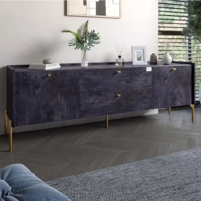 Тумба Lion Wood 180x40x50 см Бетон темный (LION-043110)