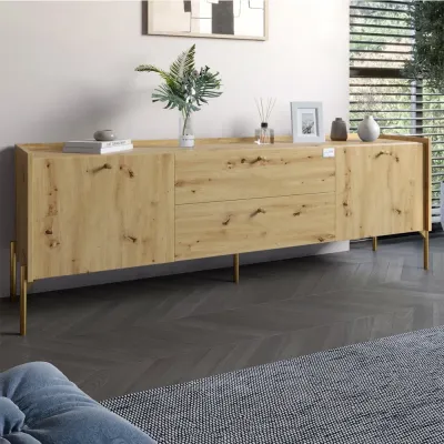 Тумба Lion Wood 180x40x50 см Дуб Артізан (LION-043113)
