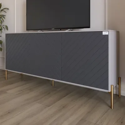 Тумба Lion Амарант 168x40x76.5 см Кашемір/Графітовий (LION-043083)