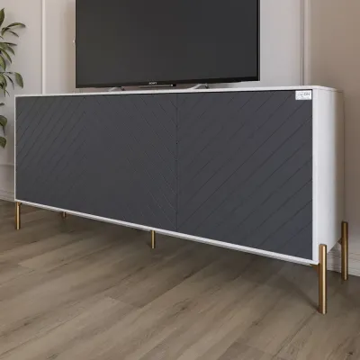 Тумба Lion Амарант 168x40x76.5 см Бетон/Графитовый (LION-043088)