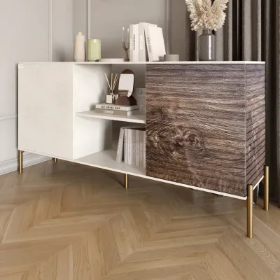 Комод Lion Грей 154x38x76.5 см Бетон/Дерево (LION-042773)