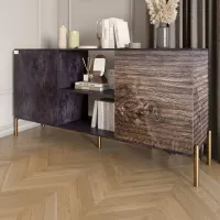 Комод Lion Грей 154x38x76.5 см Бетон темний/Дерево (LION-042774)
