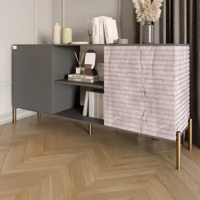 Комод Lion Грей 154x38x76.5 см Антрацит/Камень (LION-042788)