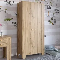 Шафа розпашна дводверна Lion Інді 90х45х190 см Дуб Аппалачі (LION-041578)
