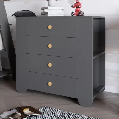 Комод Lion Indi 80x40x75.5 см Антрацит (LION-042955)