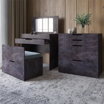 Комод-трюмо Lion Азия 70x45x82 см Бетон темный (LION-041665)