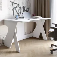 Стіл геймерський Lion Крід 130х80х74.5 Німфея Альба (LION-041725)