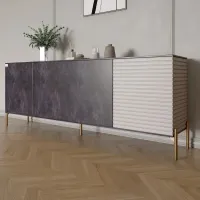 Комод Lion Грей 204x38x76.5 см Бетон темный/Кашемир (LION-042646) Комод Lion Грей 204x38x76.5 см Бетон темный/Кашемир (LION-042646)
