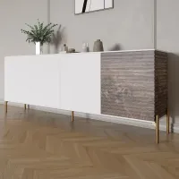 Комод Lion Грей 204x38x76.5 см Німфея Альба/Дерево (LION-042653) Комод Lion Грей 204x38x76.5 см Німфея Альба/Дерево (LION-042653)