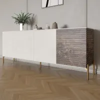 Комод Lion Грей 204x38x76.5 см Бетон/Дерево (LION-042655)