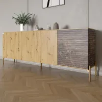 Комод Lion Грей 204x38x76.5 см Дуб Артізан/Дерево (LION-042657) Комод Lion Грей 204x38x76.5 см Дуб Артізан/Дерево (LION-042657)