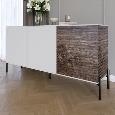 Комод Lion Грей 154x38x76.5 см Німфея Альба/Дерево (LION-041784)