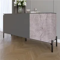 Комод Lion Грей 154x38x76.5 см Антрацит/Камінь (LION-041788) Комод Lion Грей 154x38x76.5 см Антрацит/Камінь (LION-041788)
