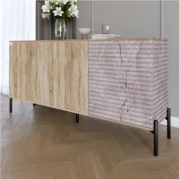 Комод Lion Грей 154x38x76.5 см Дуб Сонома/Камень (LION-041797)