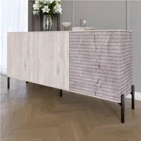 Комод Lion Грей 154x38x76.5 см Самоа Дымчатый/Камень (LION-041801)