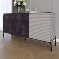 Комод Lion Грей 154x38x76.5 см Бетон темный/Кашемир (LION-041805)