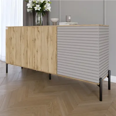Комод Lion Грей 154x38x76.5 см Дуб Аппалачі/Кашемір (LION-041808)