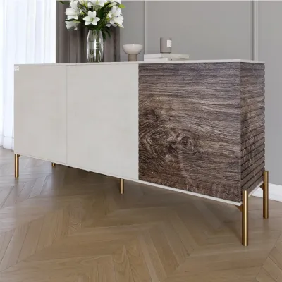Комод Lion Грей 154x38x76.5 см Бетон/Дерево (LION-041834)