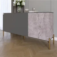 Комод Lion Грей 154x38x76.5 см Антрацит/Камінь (LION-041848)
