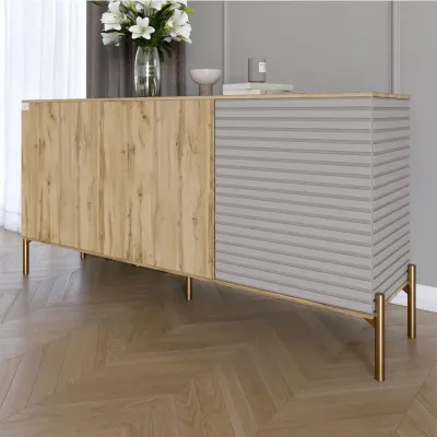 Комод Lion Грей 154x38x76.5 см Дуб Аппалачі/Кашемір (LION-041868)