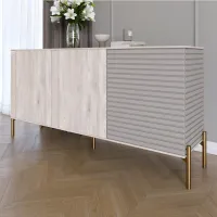 Комод Lion Грей 154x38x76.5 см Самоа Димчастий/Кашемір (LION-041876)