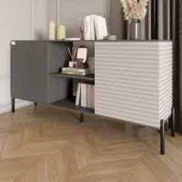 Комод Lion Грей 154x38x76.5 см Антрацит/Кашемір (LION-042862) Комод Lion Грей 154x38x76.5 см Антрацит/Кашемір (LION-042862)