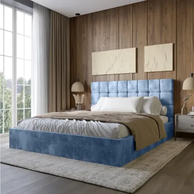 Двуспальная кровать Lion Пикси Silk 503 Темно-синий 160x200 см (Lion-041661)