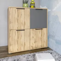 Тумба Lion Краш 82x43x86 см Дуб Аппалачі/Антрацит (LION-041759) Тумба Lion Краш 82x43x86 см Дуб Аппалачі/Антрацит (LION-041759)