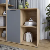 Тумба Lion Краш 82x43x86 см Дуб Аппалачі/Антрацит (LION-044120)