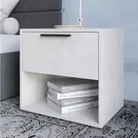Тумба прикроватная Lion Краш 40x32x43 см Бетон (LION-044127)