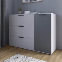 Комод Lion Краш 120x43x86 см Кашемір/Антрацит (LION-044144)