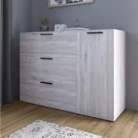 Комод Lion Краш 120x43x86 см Самоа Дымчатый (LION-044145)