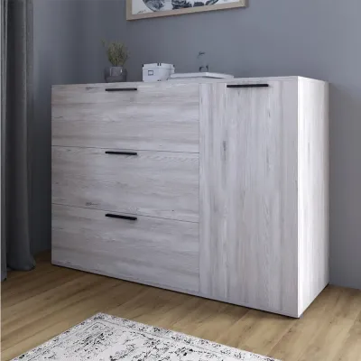 Комод Lion Краш 120x43x86 см Самоа Дымчатый (LION-044145)