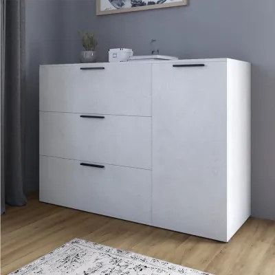 Комод Lion Краш 120x43x86 см Бетон (LION-044147)