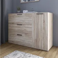 Комод Lion Краш 120x43x86 см Дуб Сонома (LION-044153)