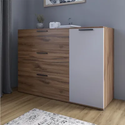 Комод Lion Краш 120x43x86 см Дуб Ліворно/Кашемір (LION-044156)