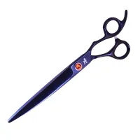 Ножиці грумерські для стрижки собак Dezynadog Ignis 7.5 Curved Scissor вигнуті 19 см Синій (860508)