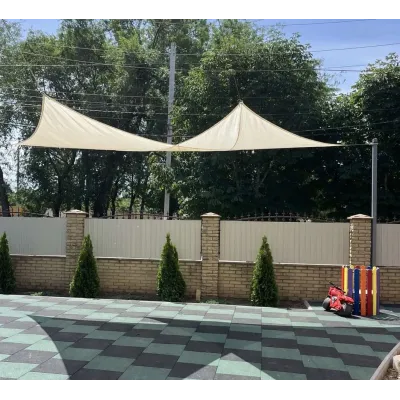 Тент навіс затінюючий прямокутний No Brand 300x600 см Молочний (2573923685)