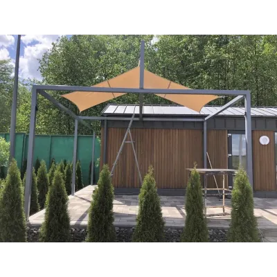Тент навіс затінюючий квадратний No Brand 500x500 см Бежевий (2575096802) Тент навіс затінюючий квадратний No Brand 500x500 см Бежевий (2575096802)