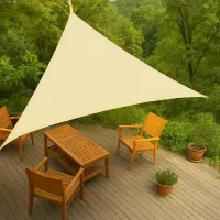 Тент навіс затінюючий трикутний No Brand Tentorium 400x6x720 см Бежевий (2576197668) Тент навіс затінюючий трикутний No Brand Tentorium 400x6x720 см Бежевий (2576197668)
