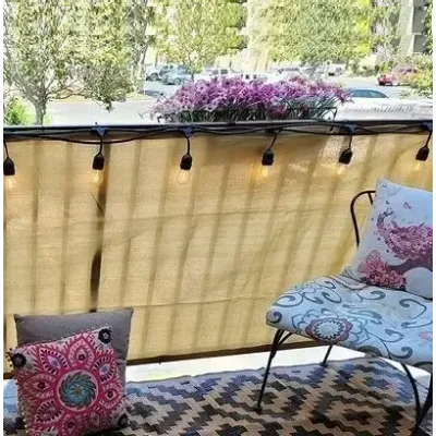 Сетка ширма для балкона No Brand 110 г/м2 100x200 cм Бежевый (2595581307)